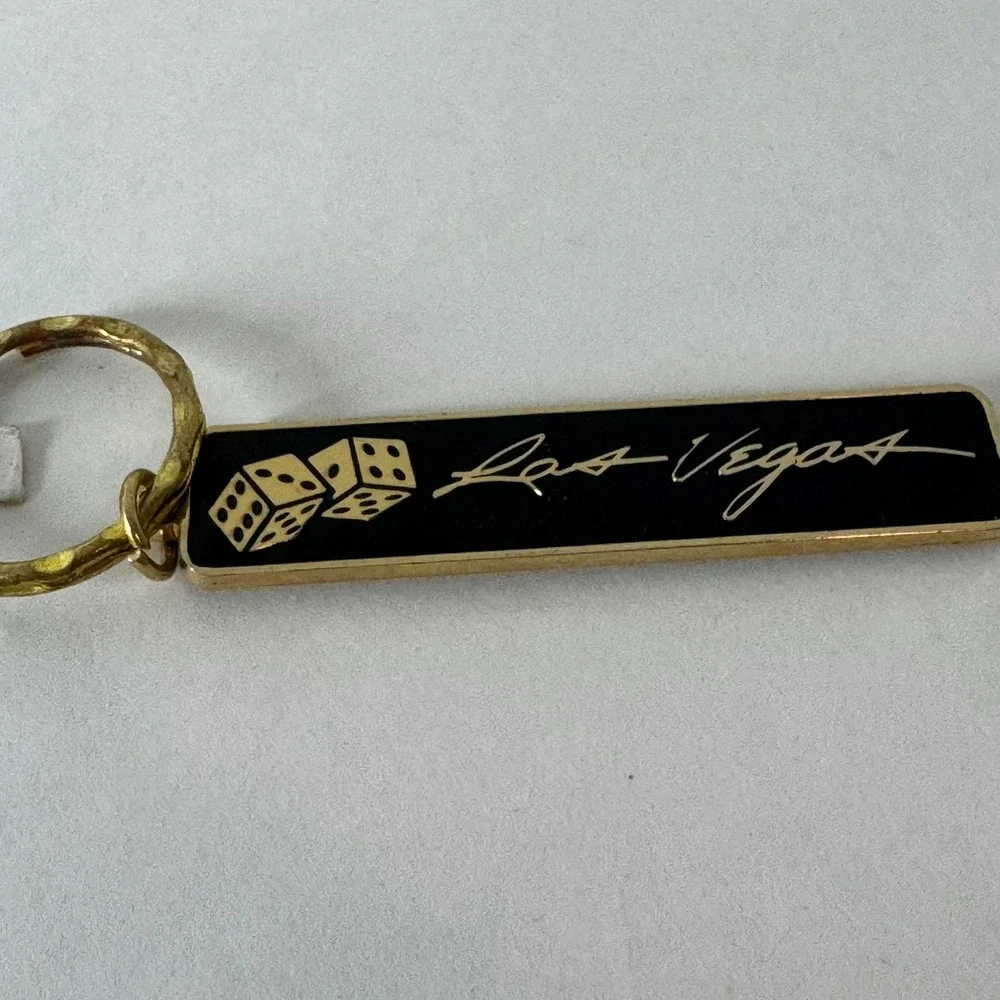 Las‎ Vegas Allen Keychain Black Gold Dice Casino Souvenir